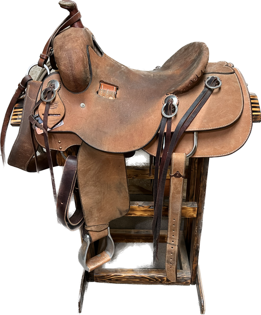 Used R Bar B Seat Rig Ranch Saddle 15"