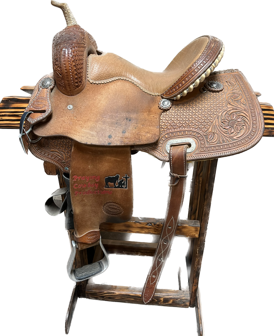 Used Teskey Barrel Saddle, 14"