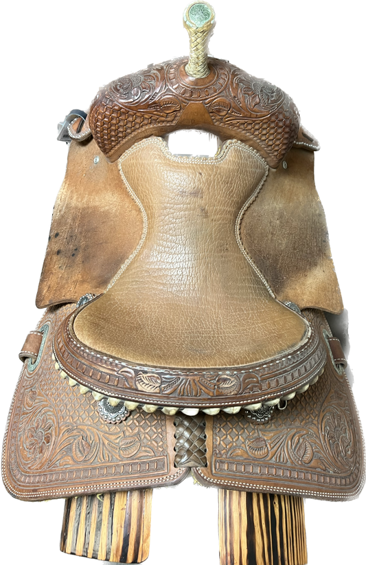 Used Teskey Barrel Saddle, 14"