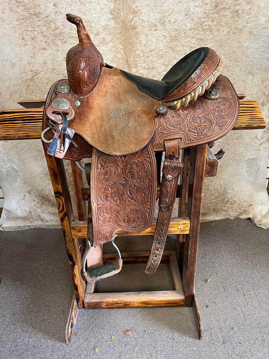 Used Cactus Charmayne Jaymes Barrel Saddle, 13.5"