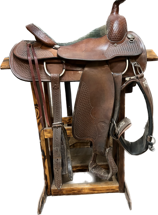 Used Hereford 16" Basket Stamped Saddle