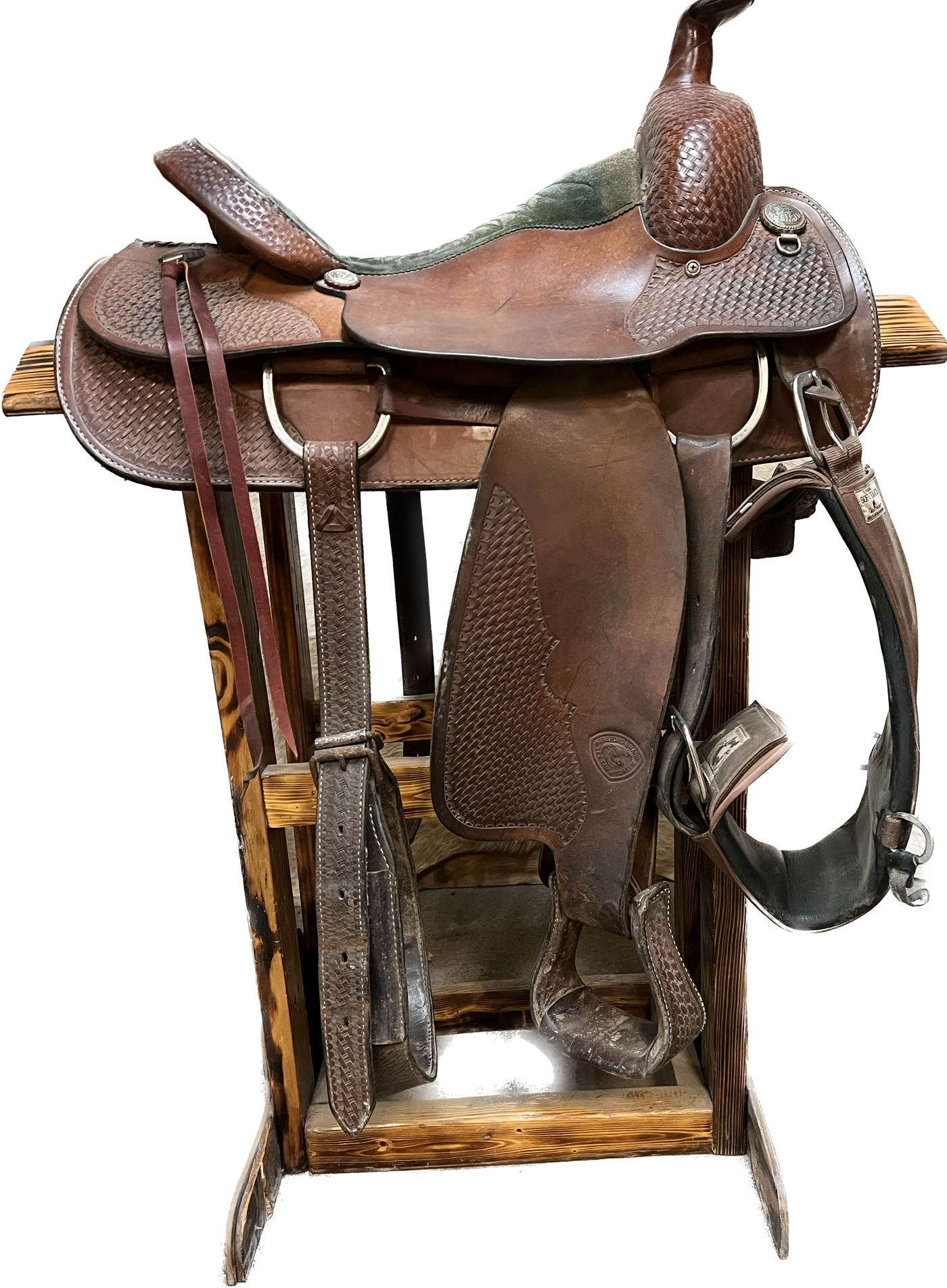 Used Hereford 16" Basket Stamped Saddle