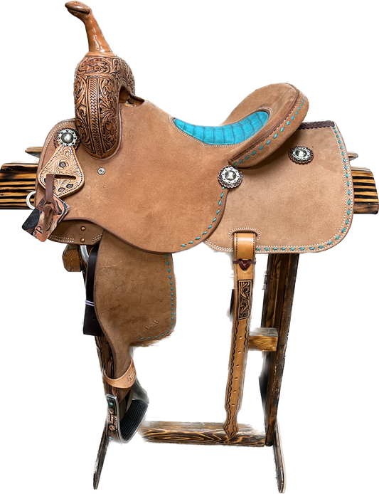 R Bar B Summit Series Barrel Saddle, 14"