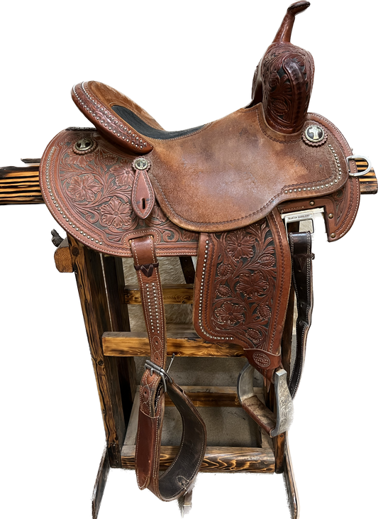 Used Martin Saddlery FX3 Barrel, 14.5" seat, 9" Gullet