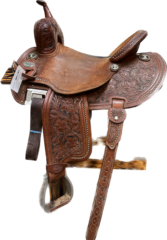 Used Martin Saddlery FX3 Barrel, 14.5" seat, 9" Gullet