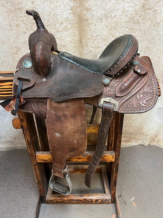 Used Double J 14" Barrel Saddle Lynn McKenize