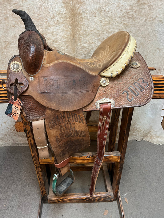 Used Double J Barrel Saddle, 14.5"