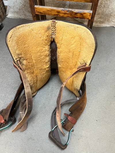 Used Double J Barrel Saddle, 14.5"