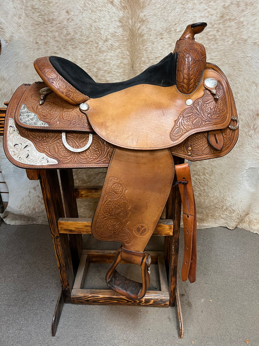 Used Circle Y Show Saddle Floral Tooled