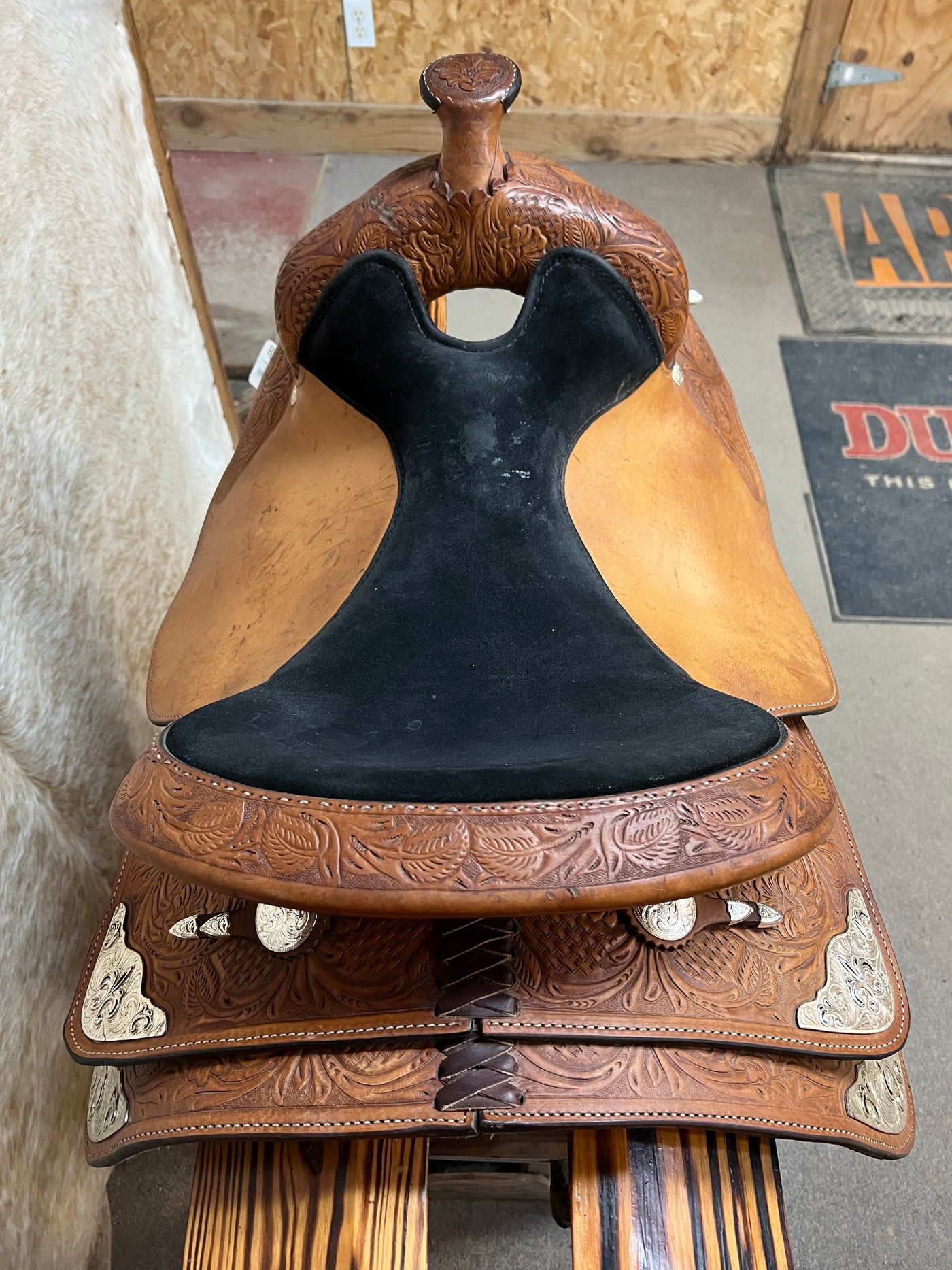 Used Circle Y Show Saddle Floral Tooled