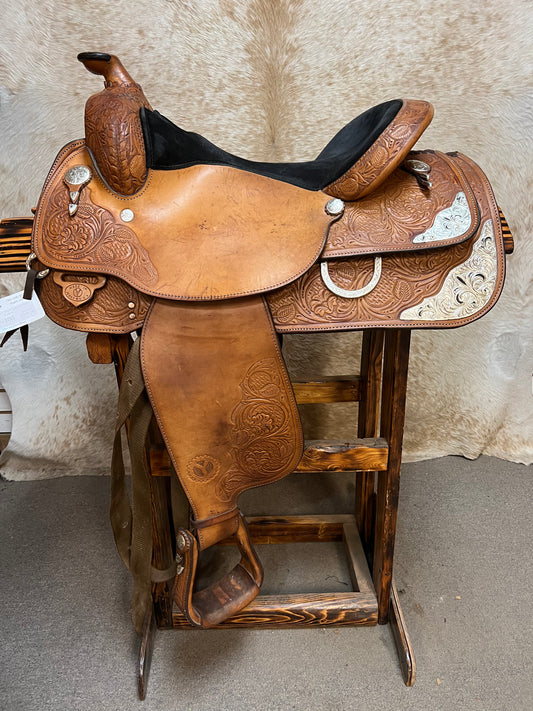 Used Circle Y Show Saddle Floral Tooled