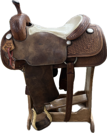 Used Trophy Tack Jay Nordley Ranch Cutter Saddle, 16"