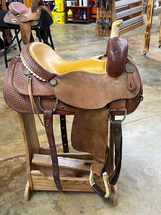 Used Lamb Cutter Saddle, 16" Seat