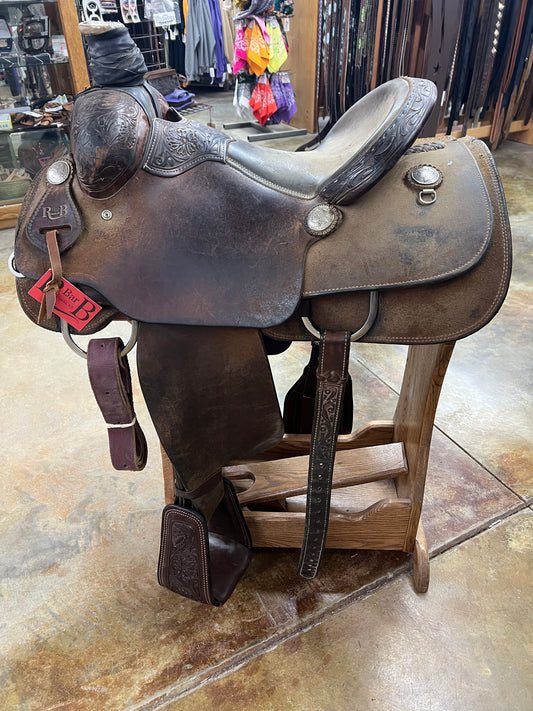 Used R Bar B Chad Mathes Roper, 15" Seat