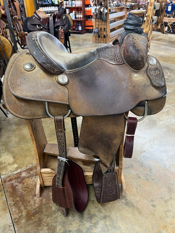 Used R Bar B Chad Mathes Roper, 15" Seat