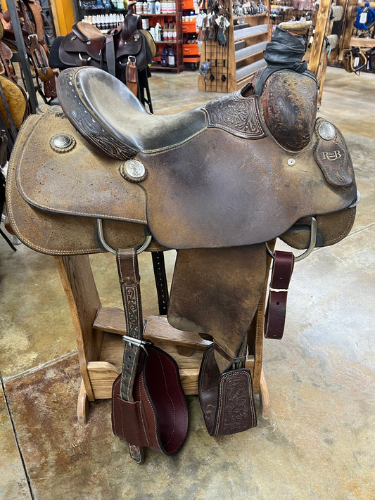 Used R Bar B Chad Mathes Roper, 15" Seat