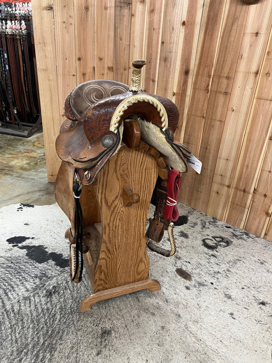 Used TexTan/Hereford Barrel Saddle, 14" Seat