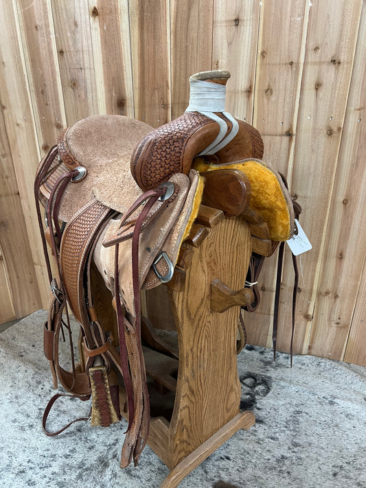 Heart O Texas Seat Rig Ranch Saddle, 14" Seat