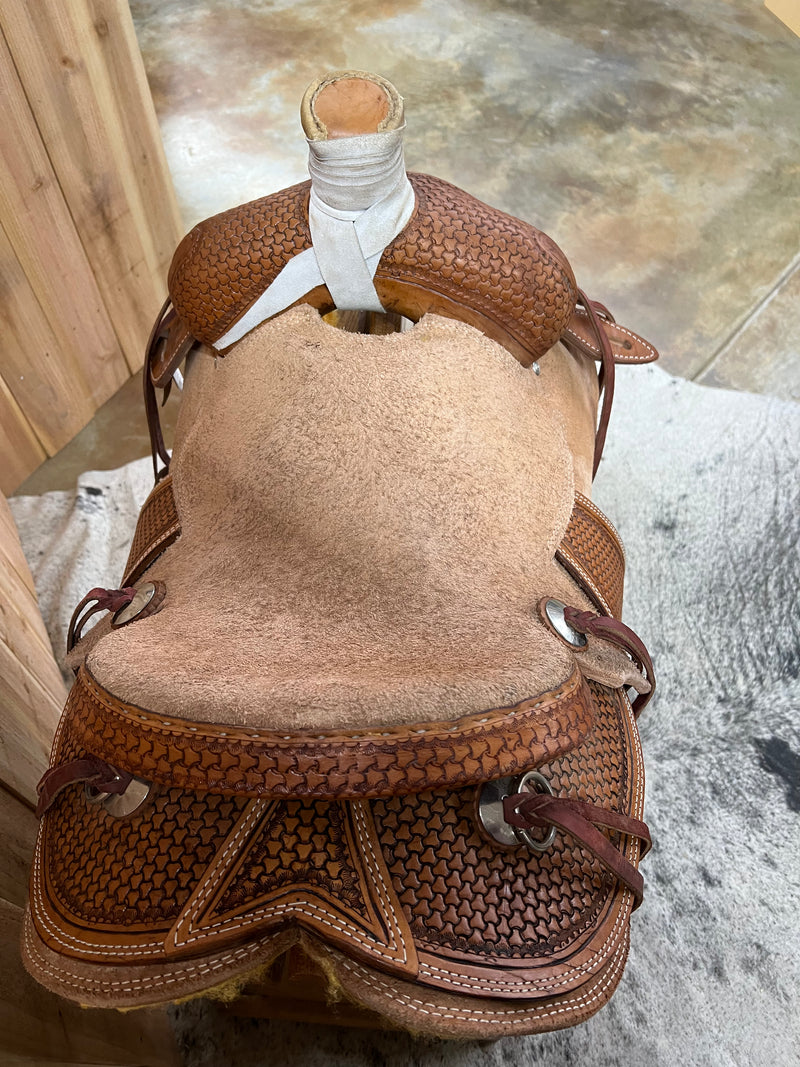 Heart O Texas Seat Rig Ranch Saddle, 14" Seat