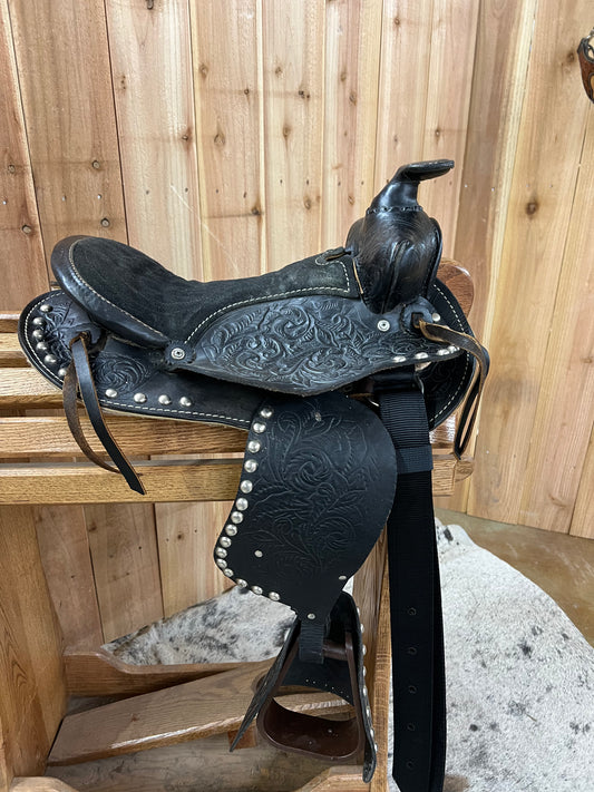 Used No Maker Pony Saddle, 12" Seat