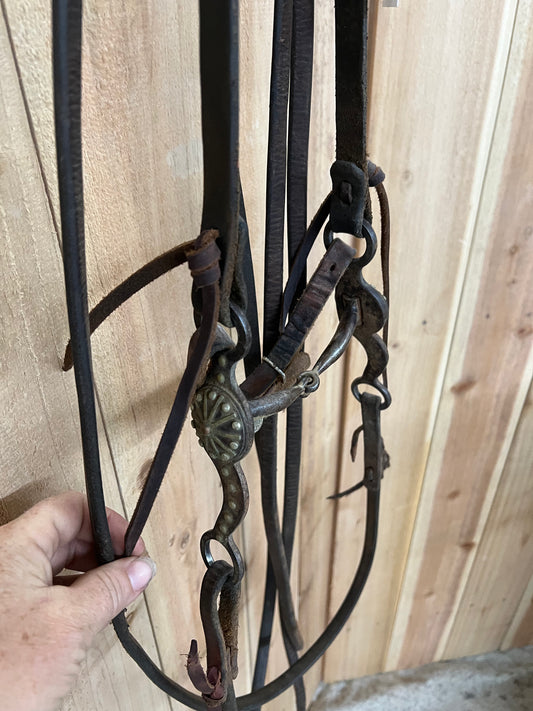 Used Complete Bridle, w/ Short Shank Snaffle Bit