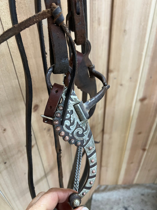 Used Complete Bridle, w/ Shanked Snaffle Bit