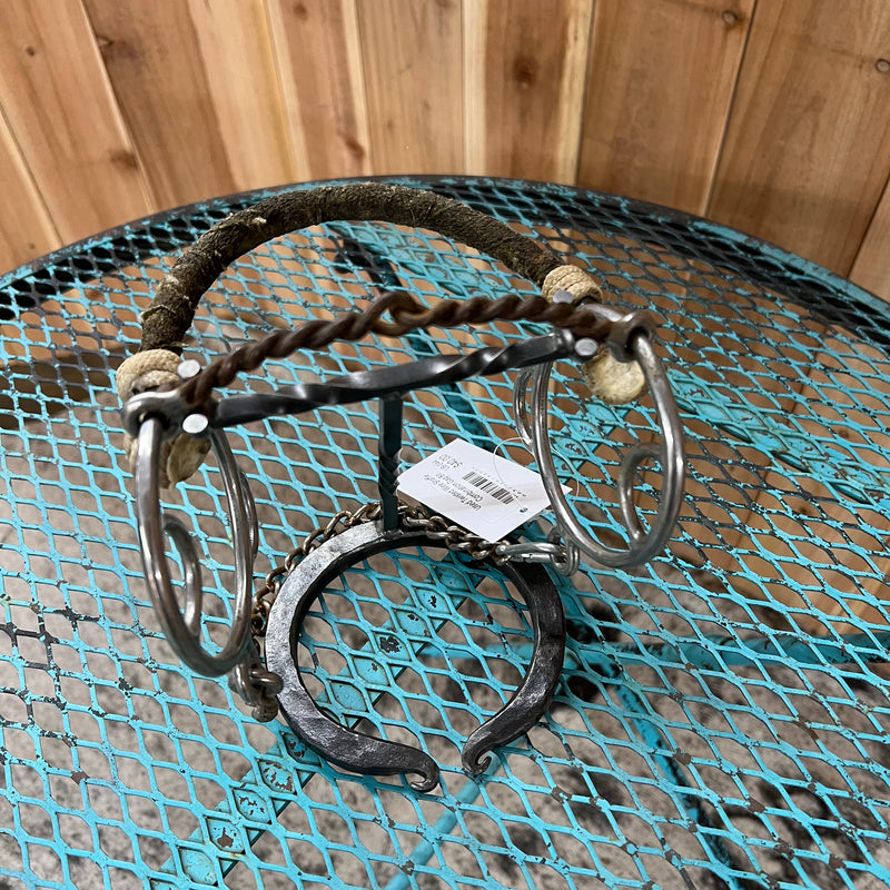 Used Twisted Wire Snaffle Combination Gag Bit
