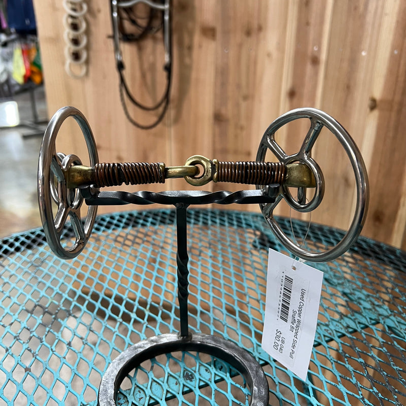 Used Copper Wrapped Side Pull Snaffle Bit