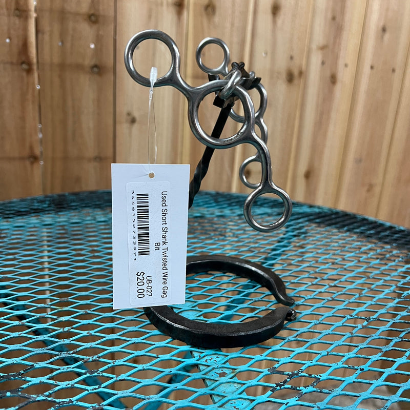Used Short Shank Twisted Wire Gag Bit