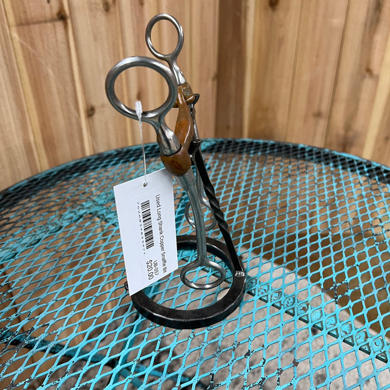Used Long Shank Copper Snaffle Bit