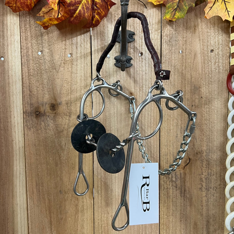 Used Twisted Wire Dog Bone Combination Gag Bit