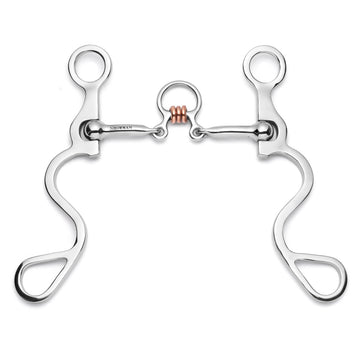 Long S Shank Bit with Three Piece Jointed Copper Rollers
