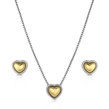 Montana Silversmiths Trio of Hearts Jewelry Set