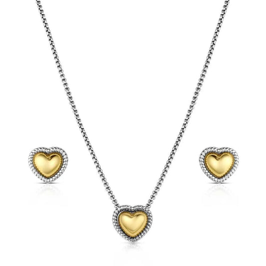 Montana Silversmiths Trio of Hearts Jewelry Set