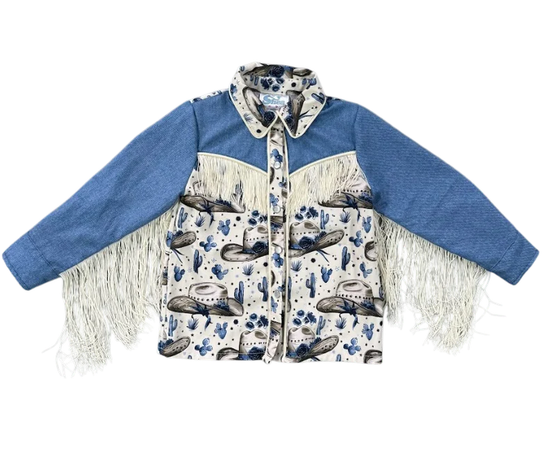 Shea Baby Toddler/Girl Rancher Cowgirl Long Sleeve Pearl Snap Shirt