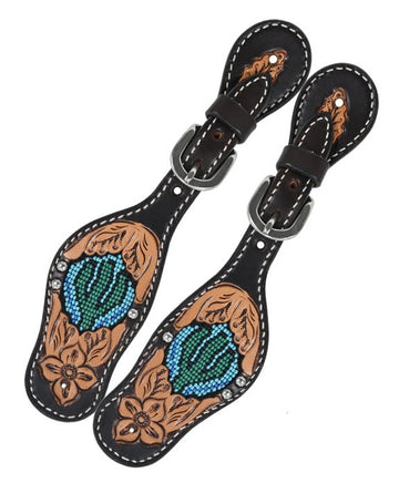 Rafter T Kid's Beaded Cactus Spur Strap