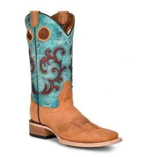 Womens Circle G Honey & Turquoise Boot