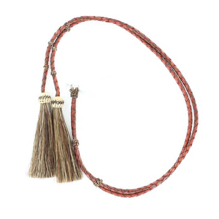 Double S Leather Stampede String with Horsehair