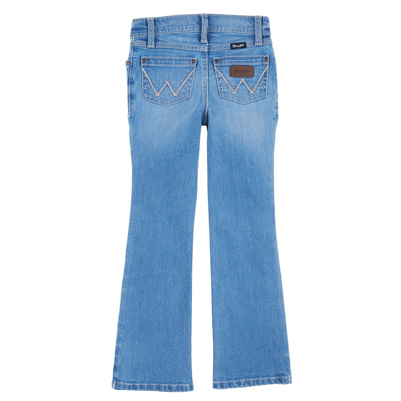 Wrangler Girl's Mid Light Wash Bootcut Jeans