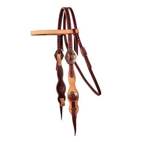 PC Two Tone Tassel Quick Change Browband Headstall
