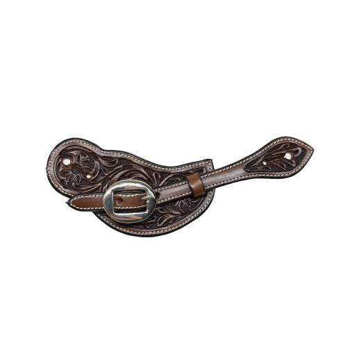 Professional's Choice Chocolate Floral Buckaroo Spur Straps