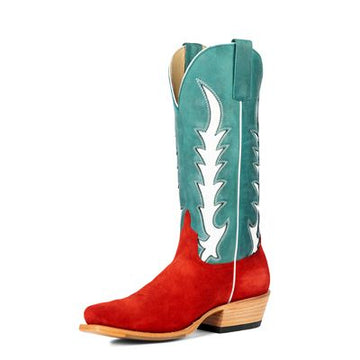 Macie Bean Women's Top Hand Red Suede Boots