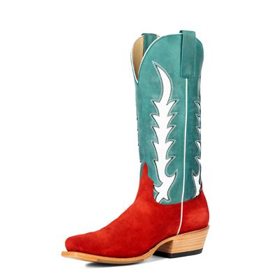 Macie Bean Women's Top Hand Red Suede Boots
