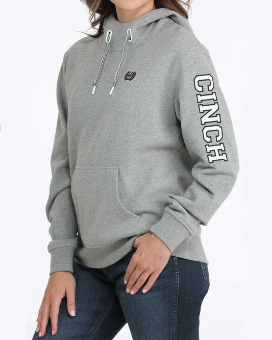 Cinch Women's Grey Logo Hoodie