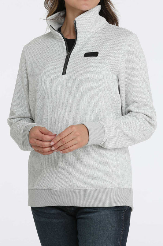 Cinch Women's Grey 1/4 Zip Pullover