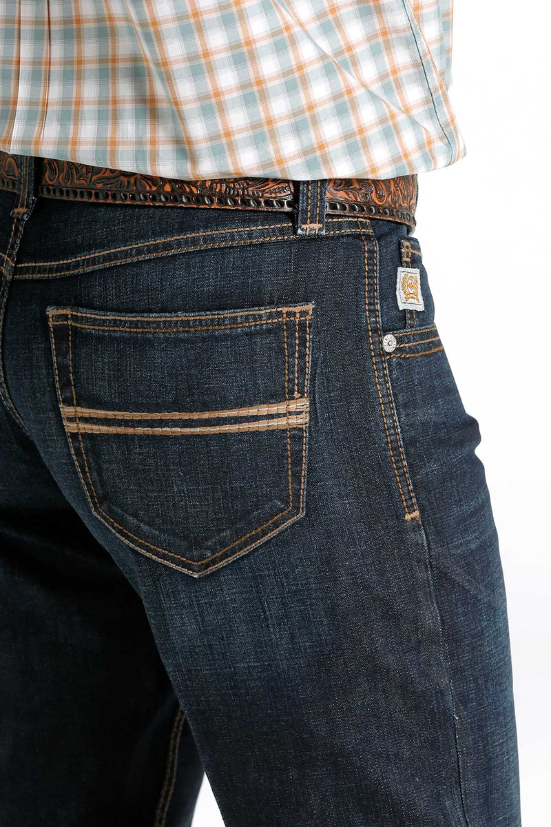 Cinch Men's Carter 2.0 Rinse Indigo Relaxed Bootcut Jeans