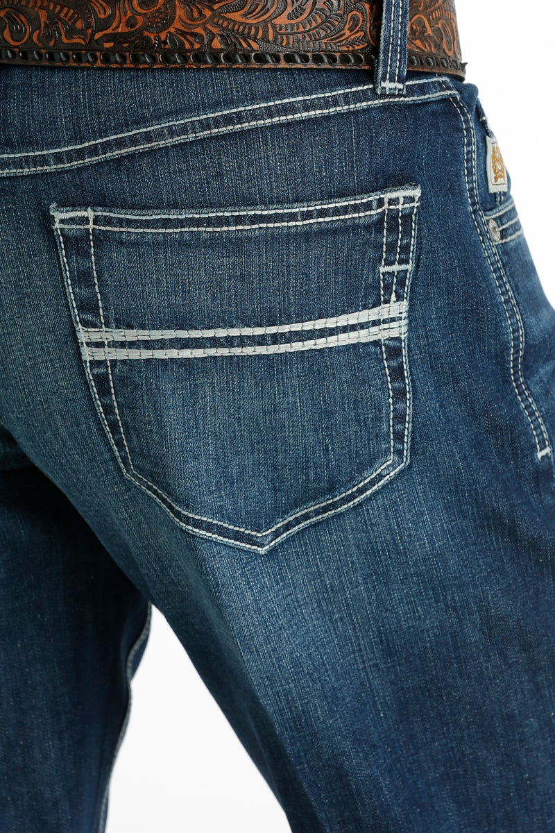 Cinch Men's Carter 2.0 Relaxed Bootcut Jeans-Dark Stonewash