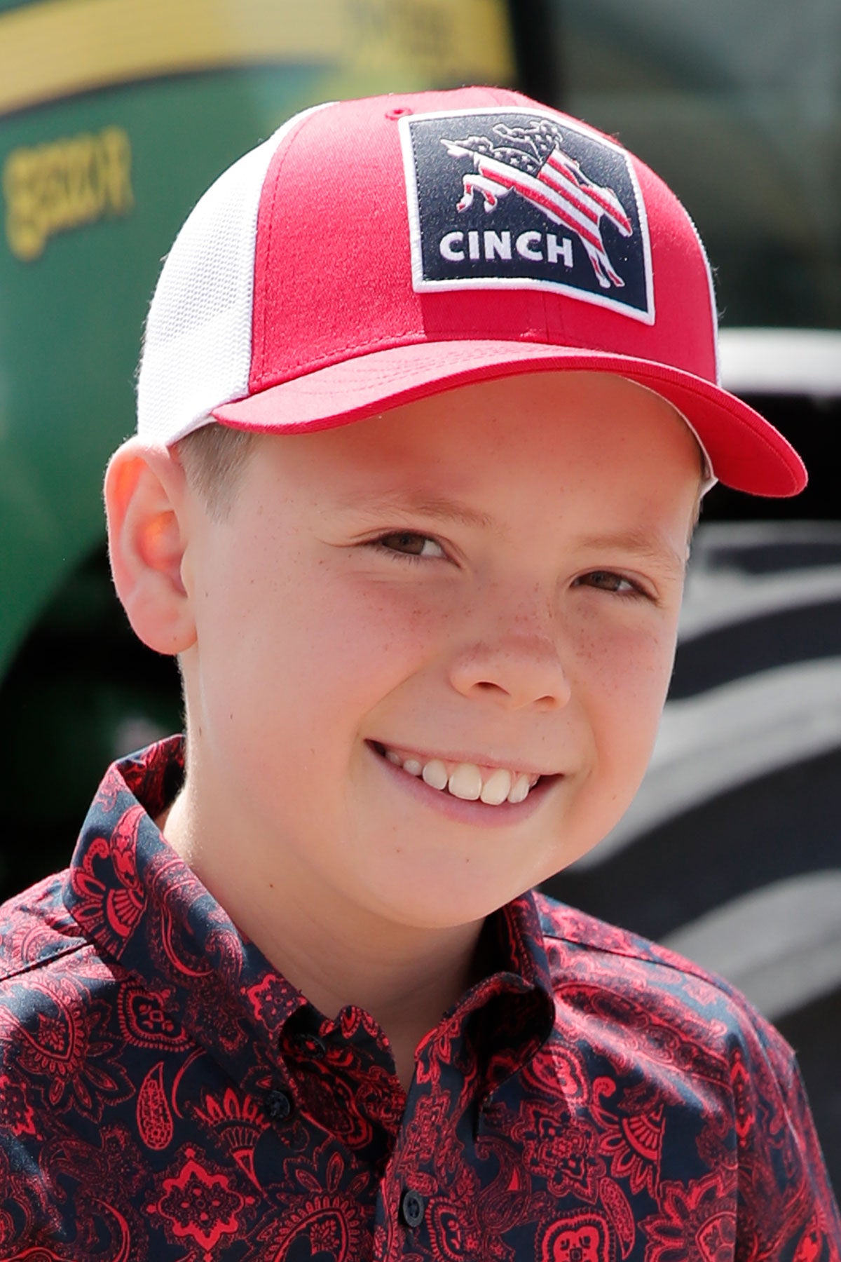 Cinch Boy's Red Trucker Ball Cap