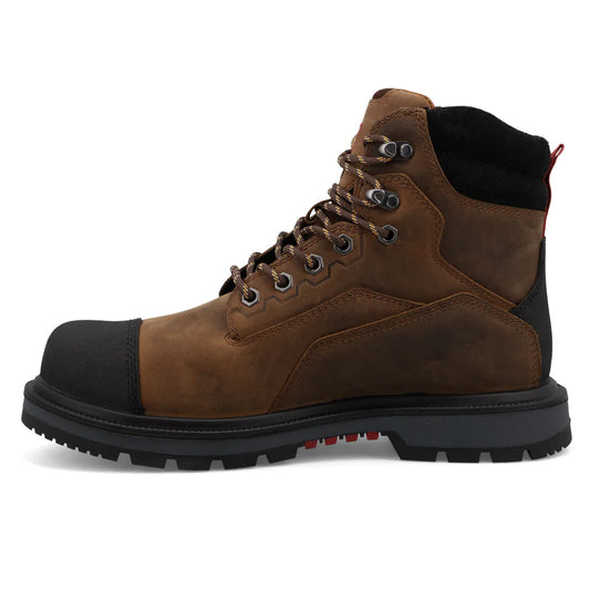 Twisted X Men's 6" Safety Toe Lace Up Brown & Black Work Boots