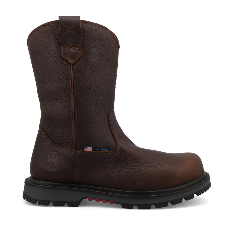 Twisted X Men's 11" Safety Toe Pull On Dark Brown Work Boots